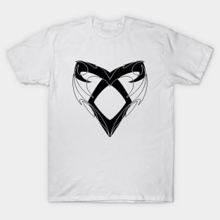 Shadowhunters rune - Angelic power rune solid and heart silhouette | Malec | Mundane | Parabatai | Alec, Magnus, Clary, Jace, Izzy T-Shirt